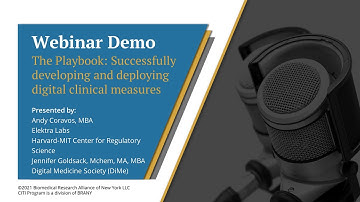 CITI Program Webinar Demo - Successfully Developing and Deploying Digital Clinical Measures