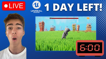 LIVE🔴Making a GAME (a Sandbox Shark Simulator) EpicMegaJam in Unreal Engine 5! (1 DAY LEFT) - Day #7