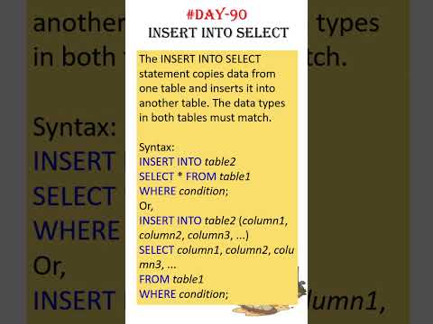 Insert into select