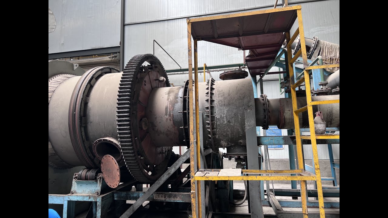 Independent view of full continuous pyrolysis plant with plastic