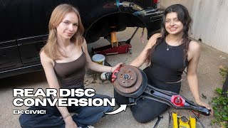 We Tried A Rear Disc Swap With No Experience Ek Civic Project Finale