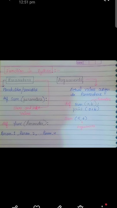 difference between arguments and parameters in python. - YouTube