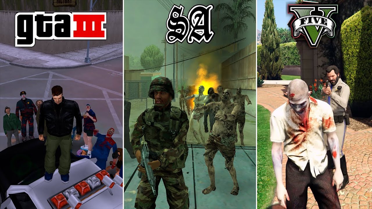 Zombie Apocalypse in GTA Games (Evolution)