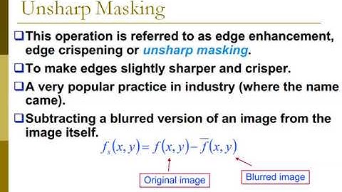 Unsharp filter and Sobel Operator