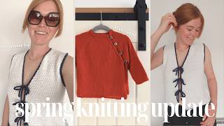 Spring Knitting Update No.3 | Tao Summer Top, Olive's Wrap, Lacey Loop Tee, Ruffle Socks