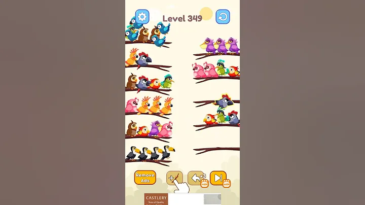 Bird Color Sort Puzzle Level 349 Solution