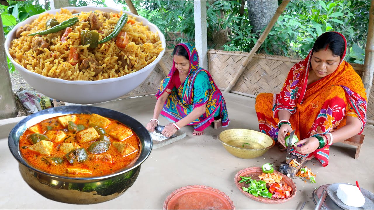 এই রান্না হলে মনে হয় নিরামিষ দিন আবার কবে আসবে/সয়াবিন পোলাও ক্যাপ্সি পনির/Soya polao & capsi paneer