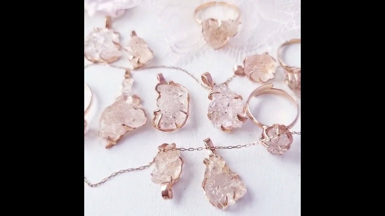 Морганиты в серебре Натуральные морганиты 