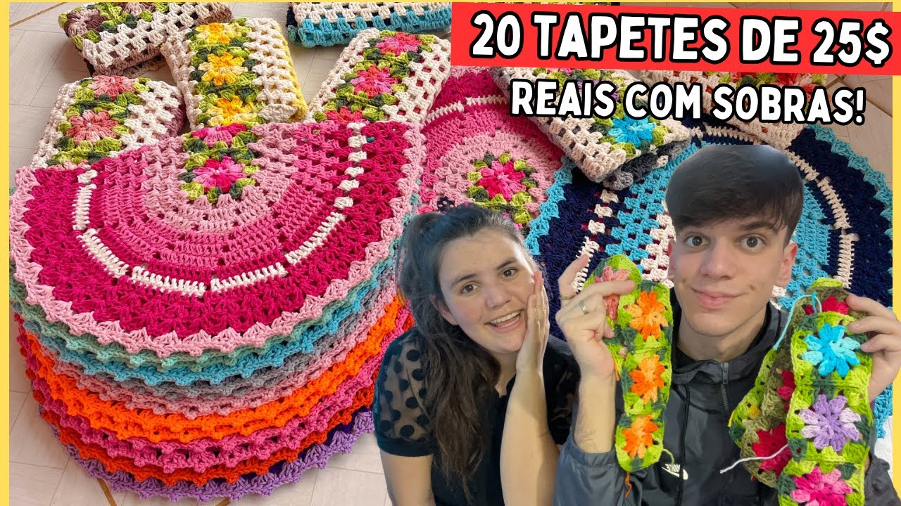 20 TAPETES DE 25$ REAIS UTILIZANDO SOBRINHAS DE BARBANTES!🤑 Com cores maravilhosas!✨