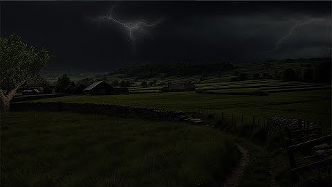 Strong Thunderstorm in Distance | Nostalgic Field Ambience | Tranquil Calm Before the Storm