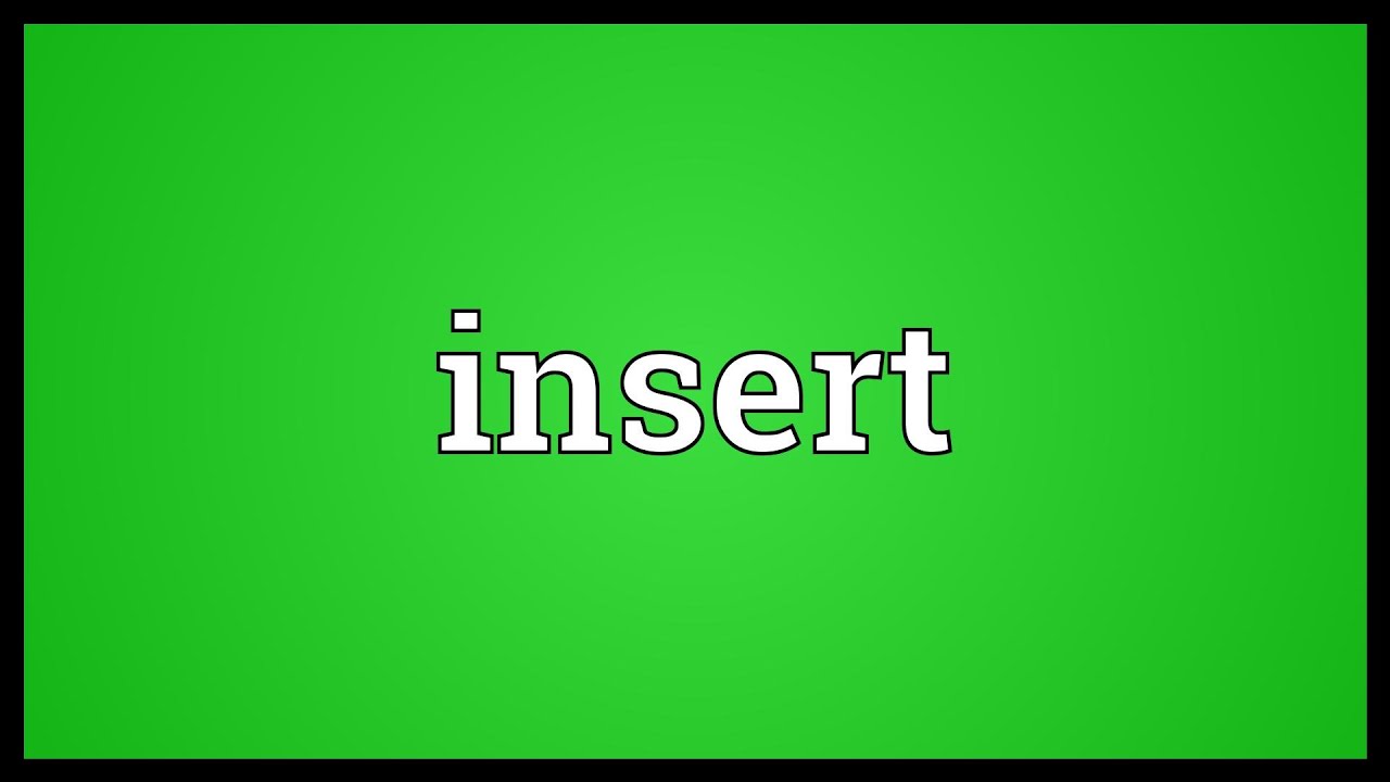 Insert Meaning 