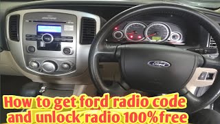 how to get ford Radio code and unlock radio 100% free