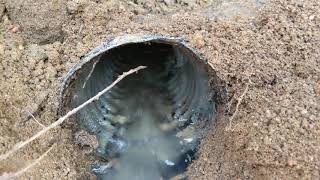 Drain field repair!  Outlet pipe & tee replacement!