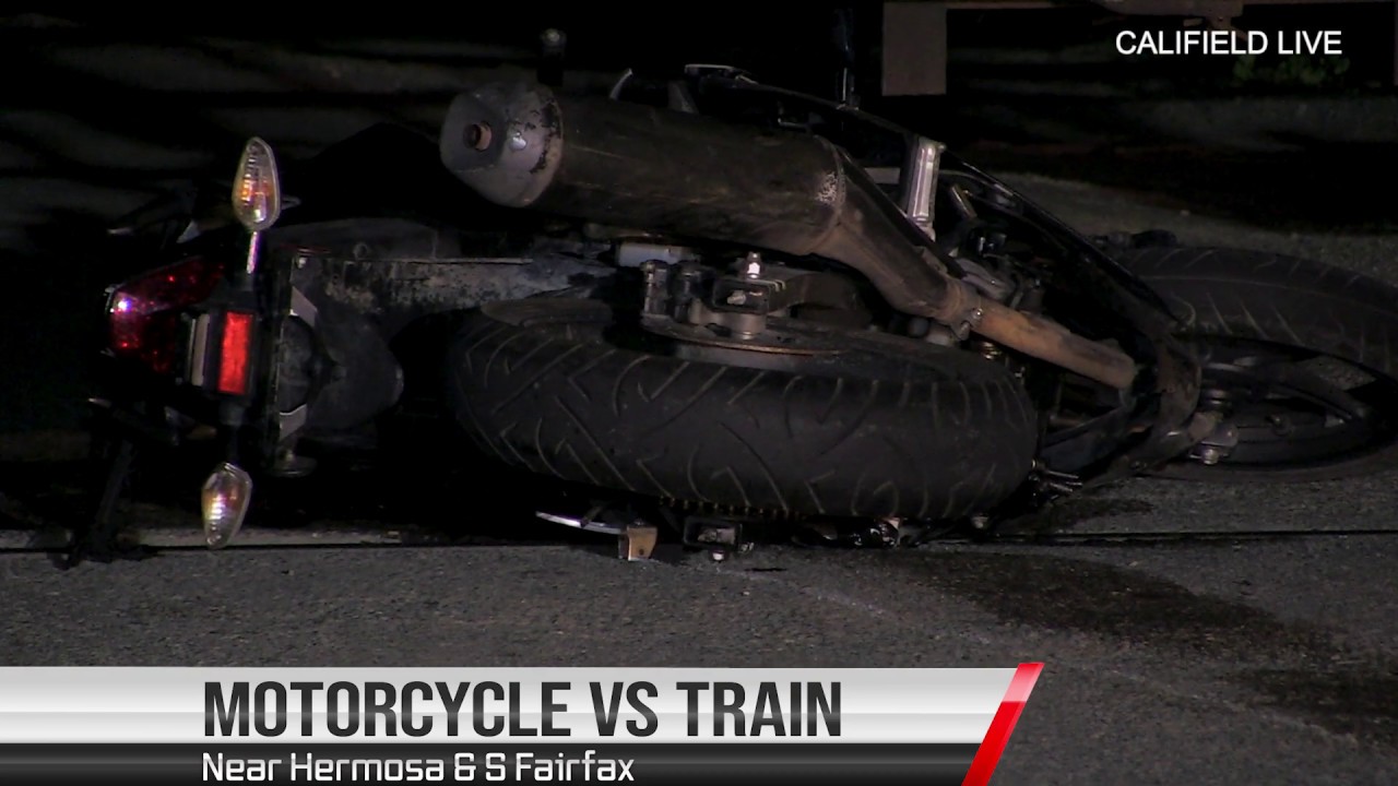 Motorcycle vs Train ! Train parked in tracks 42420 YouTube