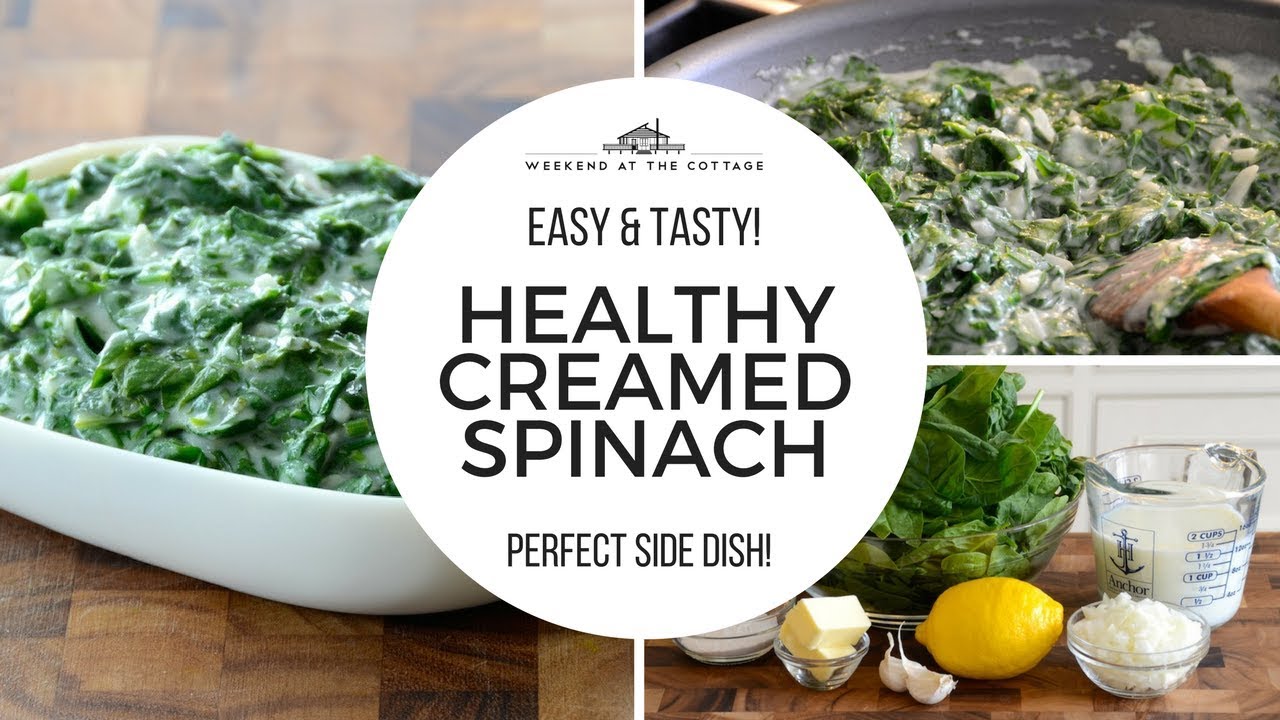 1Minute Video! HEALTHY CREAMED SPINACH recipe! YouTube