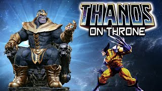 THANOS ON THRONE!!! Exclusive Sideshow Maquette Statue Review!