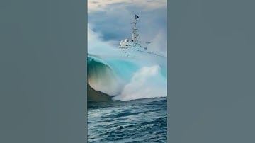 Will the Tidal Wave Overtake This Ship at the Last Moment? #dangerouswaves #roughseas #tidalwave