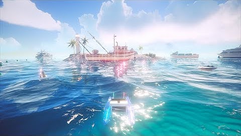 Marine Autonomous Vehicle Simulator with Lidar Sensor and Semantic Segmentation, Made in Unity