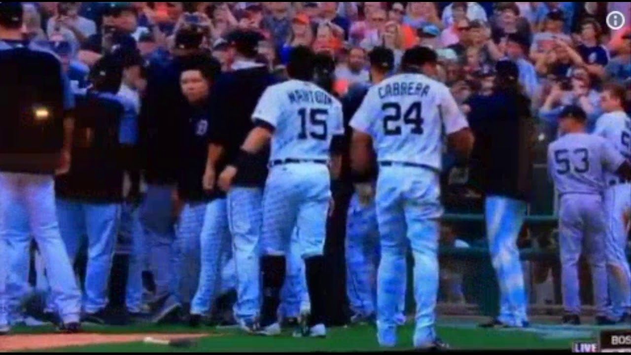 MIGUEL CABRERA vs AUSTIN ROMINE - Baseball FIGHT (Aug 24)