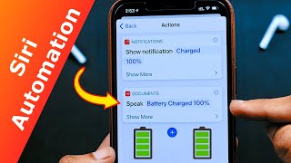 iPhone Battery Percentage Automation | Siri Shortcut! (2021) screenshot 1