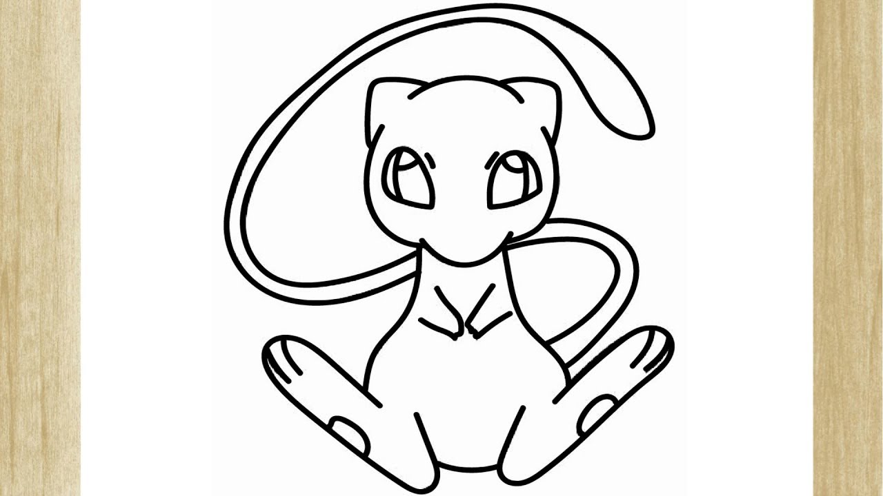 COMO DESENHAR O POKÉMON MEW FACILMENTE 