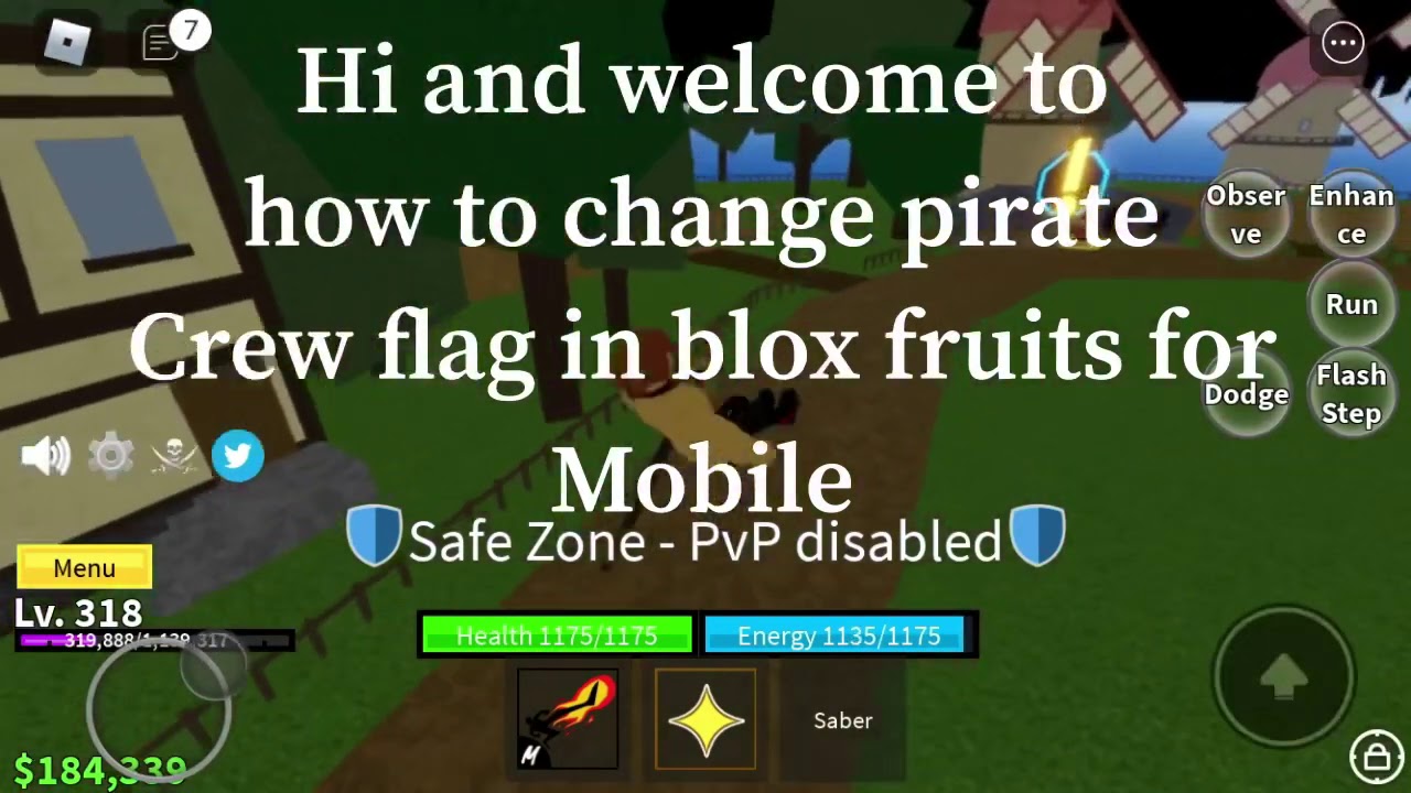 Blox Fruits: how to change crew flag for mobile 