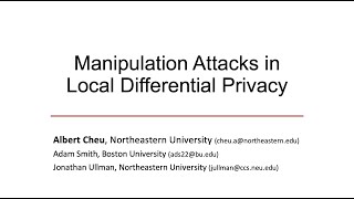 Manipulation Attacks in Local Differential Privacy