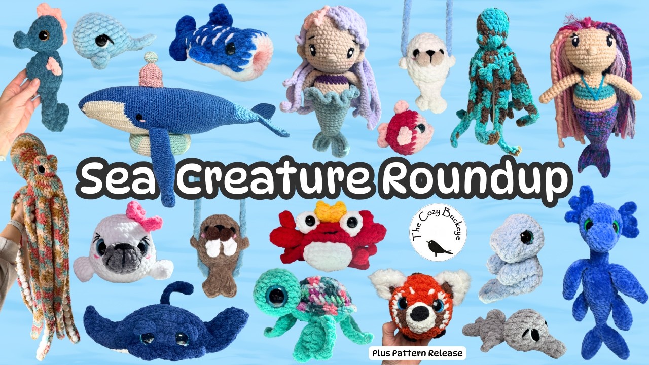Sea Creature Crochet Roundup 🌊 20 Patterns You Need to See + New Pattern Release + Weekly Giveaway