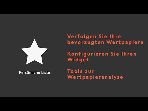 Swissquote eTrading Platform – 7. Persönliche Liste | Swissquote