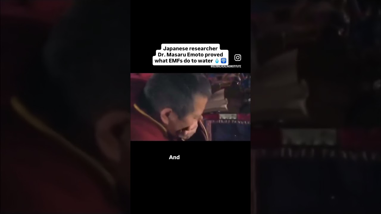 Japanese researcher Dr. Masaru Emoto proved what EMFs do to water 💧 🛜 