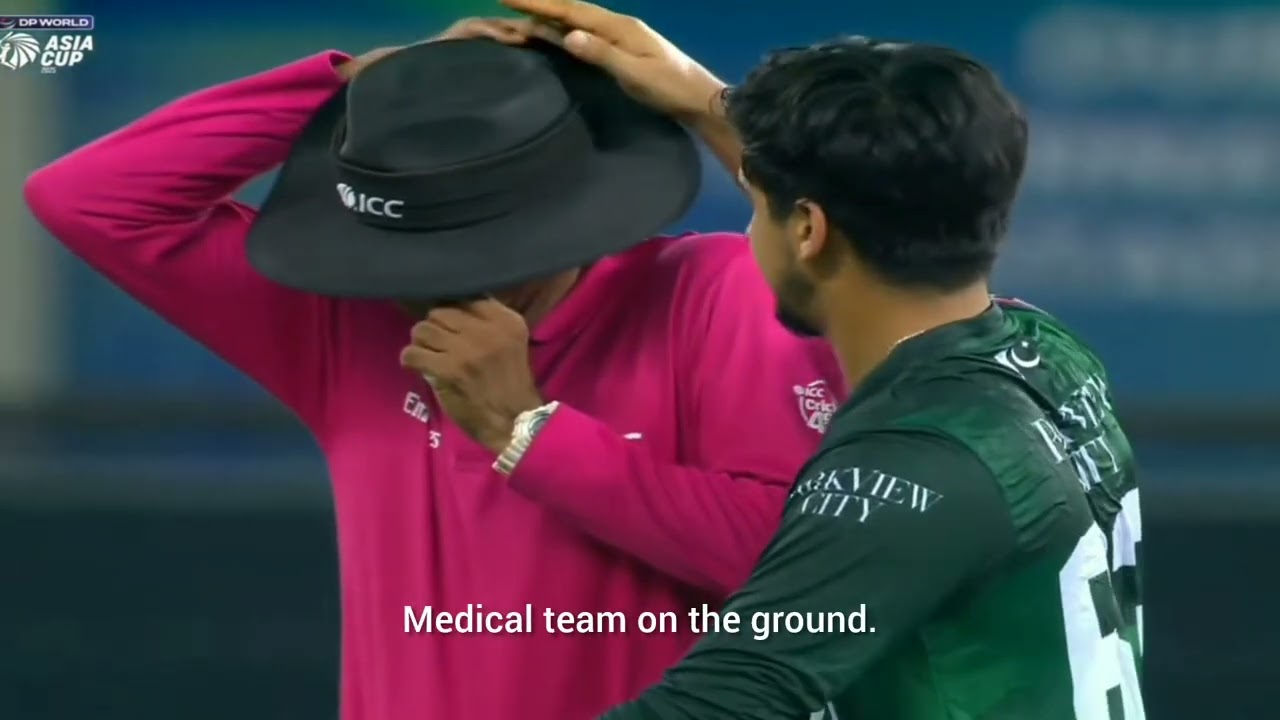 "Umpire Hit by Ball! Unbelievable Asia Cup 2025 Drama"