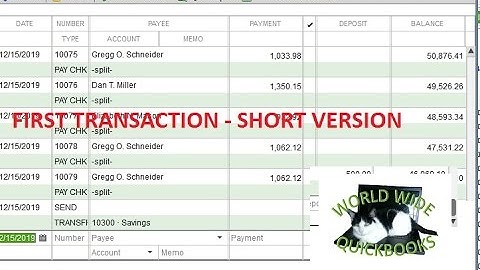 Learn QuicBooks Video 6a - First Transaction - Short Version