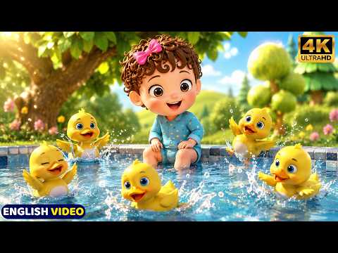 5 Little Ducks (Learn Colors Song) | Newborn Baby Songs & Nursery Rhymes 🦆🌈