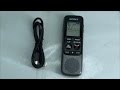 Digital Voice Recorder Sony ICD PX240 CE7 Unpacking