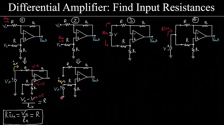 How to find Input Resistance of Differential Op-Amp (Operational Amplifiers)