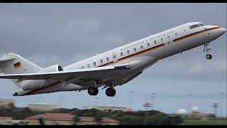 Touch and Go+Landing+Takeoff | Bombardier Global 6000 | Lajes Terceira Azores