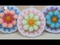 [수세미코바늘] 오월 부케 평면 수세미뜨기 Crochet Dish Scrubby