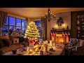 Christmas ambience with instrumental christmas music and crackling fireplace 247  christmas carols