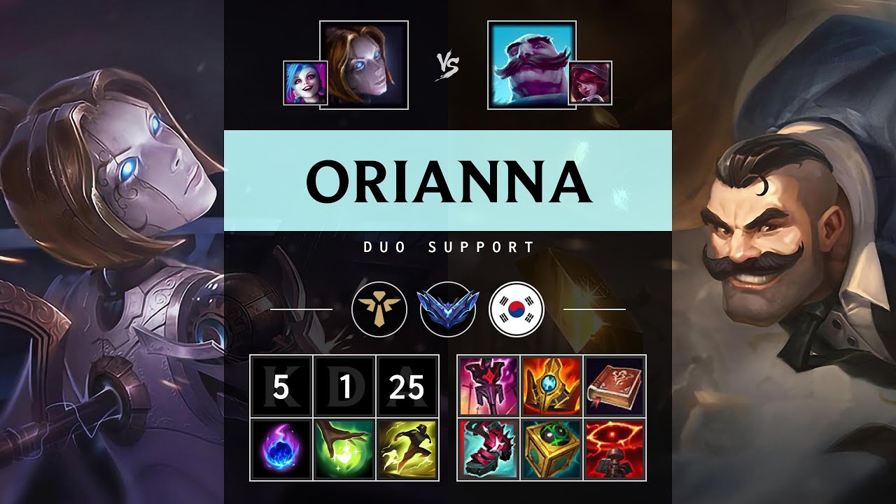 Orianna Support vs Braum - KR Diamond Patch 25.16