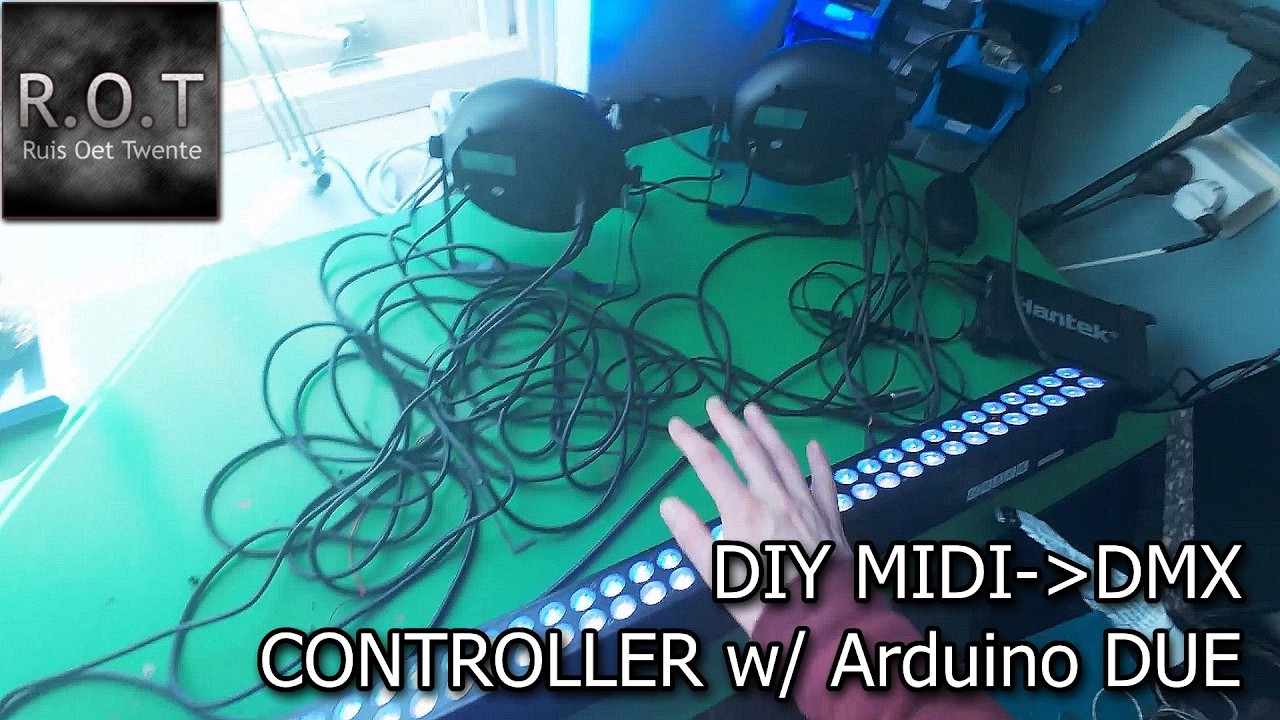 DIY MIDI controlled DMX Lights using Arduino Due - YouTube