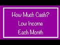 How Much Cash for Low Income Each Month…