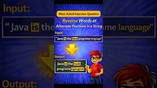 Day 9 :Reverse words at alternative position in a string Using Java programming