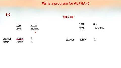 CS 303 SS Module 1  SIC and SICXE programs  part1
