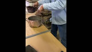 The art of retinning copper pots