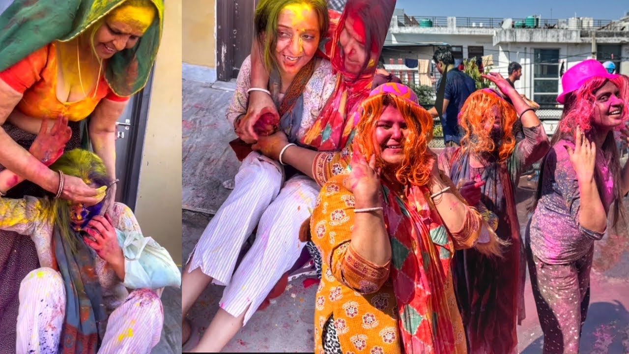 Holi khel ke maza aa gaya family ke sath 😍