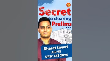 Topper Talk with UPSC CSE 2024 AIR 98 Bharat Dutt Tiwari | Secret of clearing Prelims
