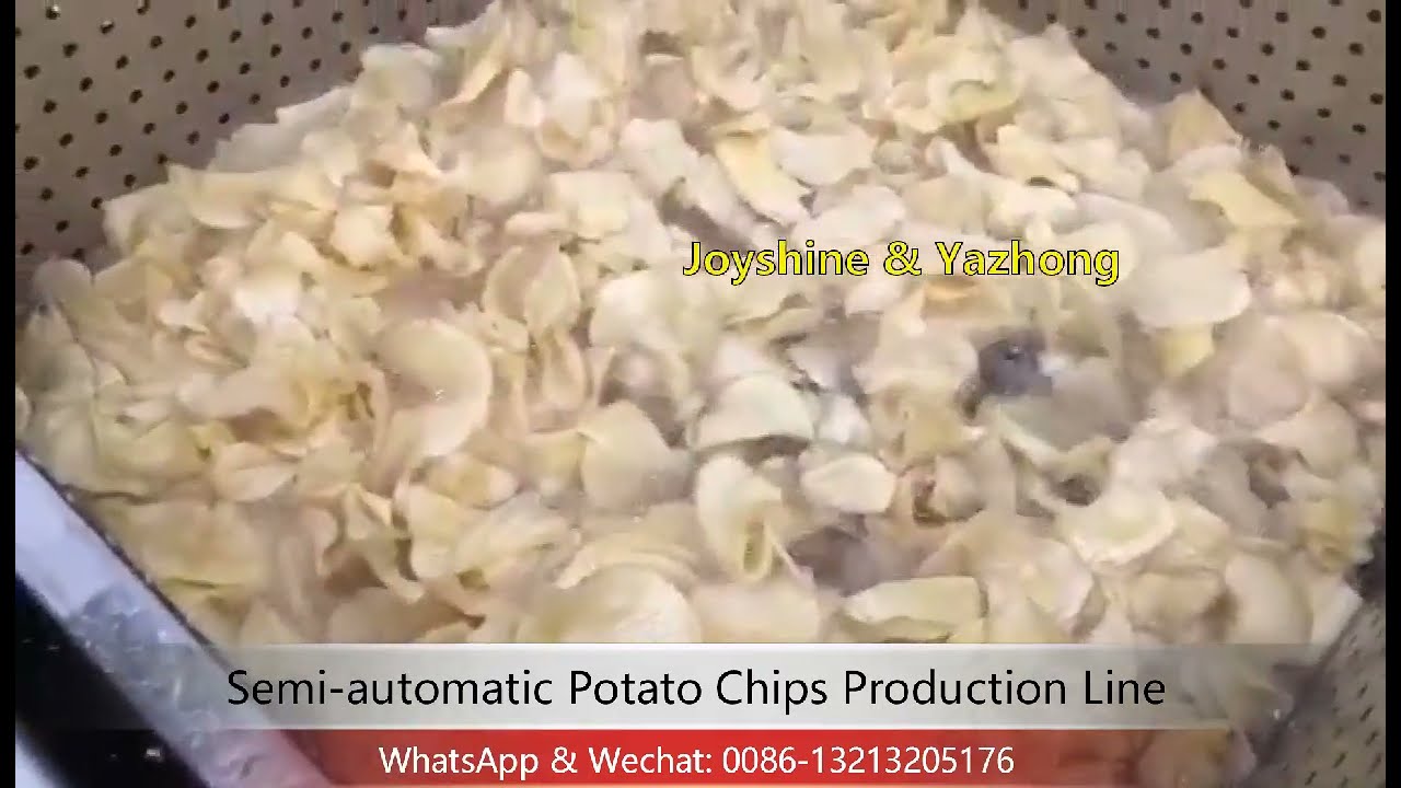 Semi-automatic Potato Chips Production Line / how to make crispy potato chips?