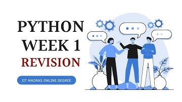 PYTHON WEEK 1 REVISION | IIT MADRAS ONLINE DEGREE |  DIPLOMA.( Notes in description )