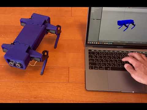 4脚ロボットで、頭を上下させるモーションを追加(実機)