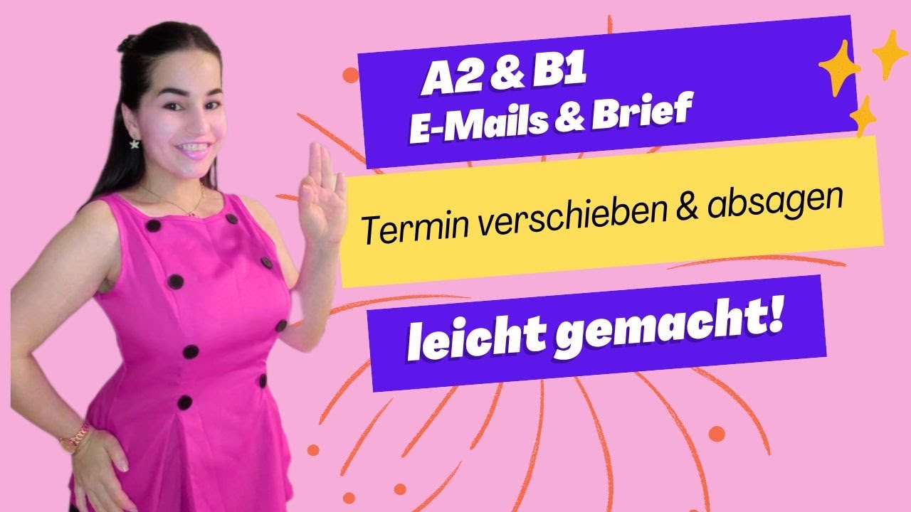 A2 & B1, E-Mails für die Prüfung: Termin verschieben & absagen leicht gemacht! Deutsch & Kurdisch